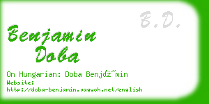 benjamin doba business card